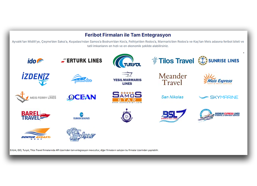 Yunan Adaları Feribot Bileti Online Satış Yazılımı